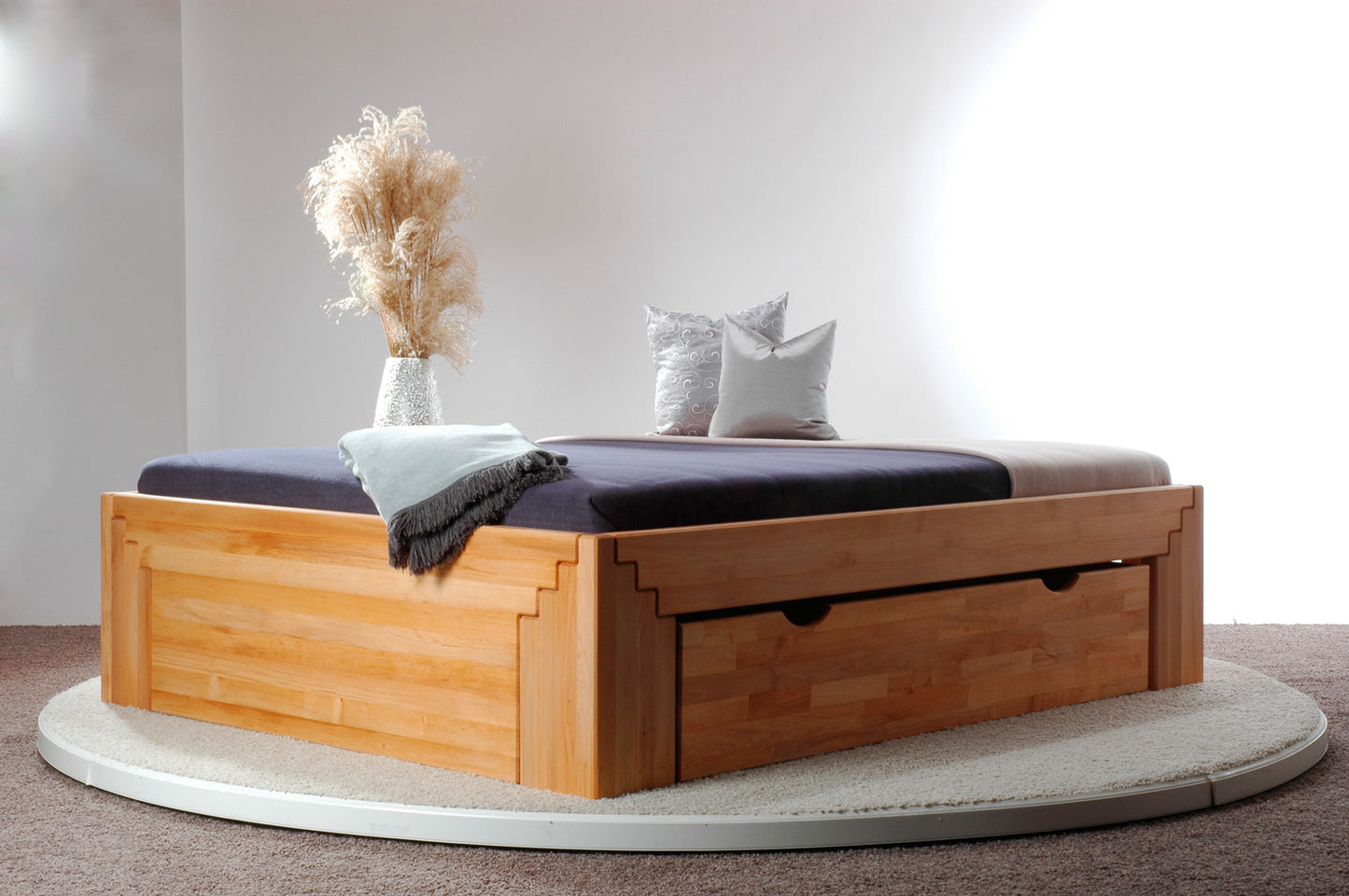 Massivholzbett PORTO 50 PLUS