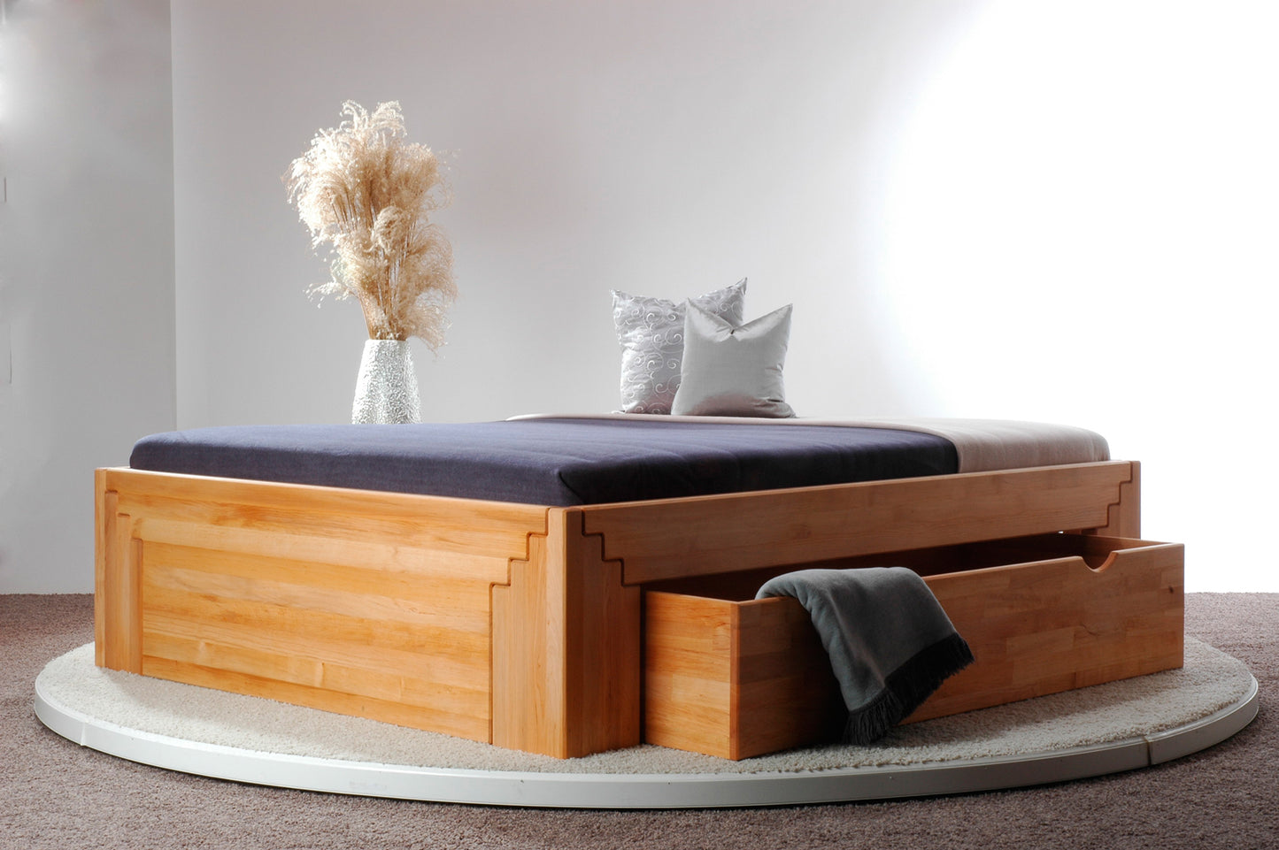 Massivholzbett PORTO 50 PLUS